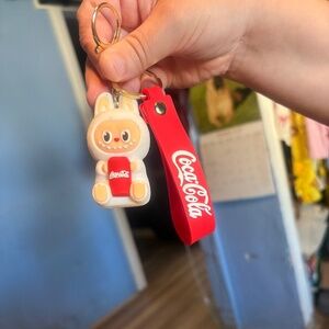Labubu coke keychain